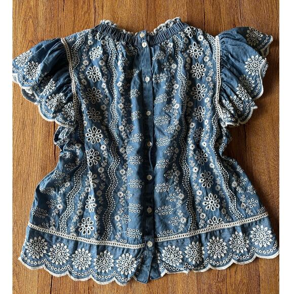 Jennifer & Grace Embroidered Floral Pattern Top Size Large - Picture 6 of 6